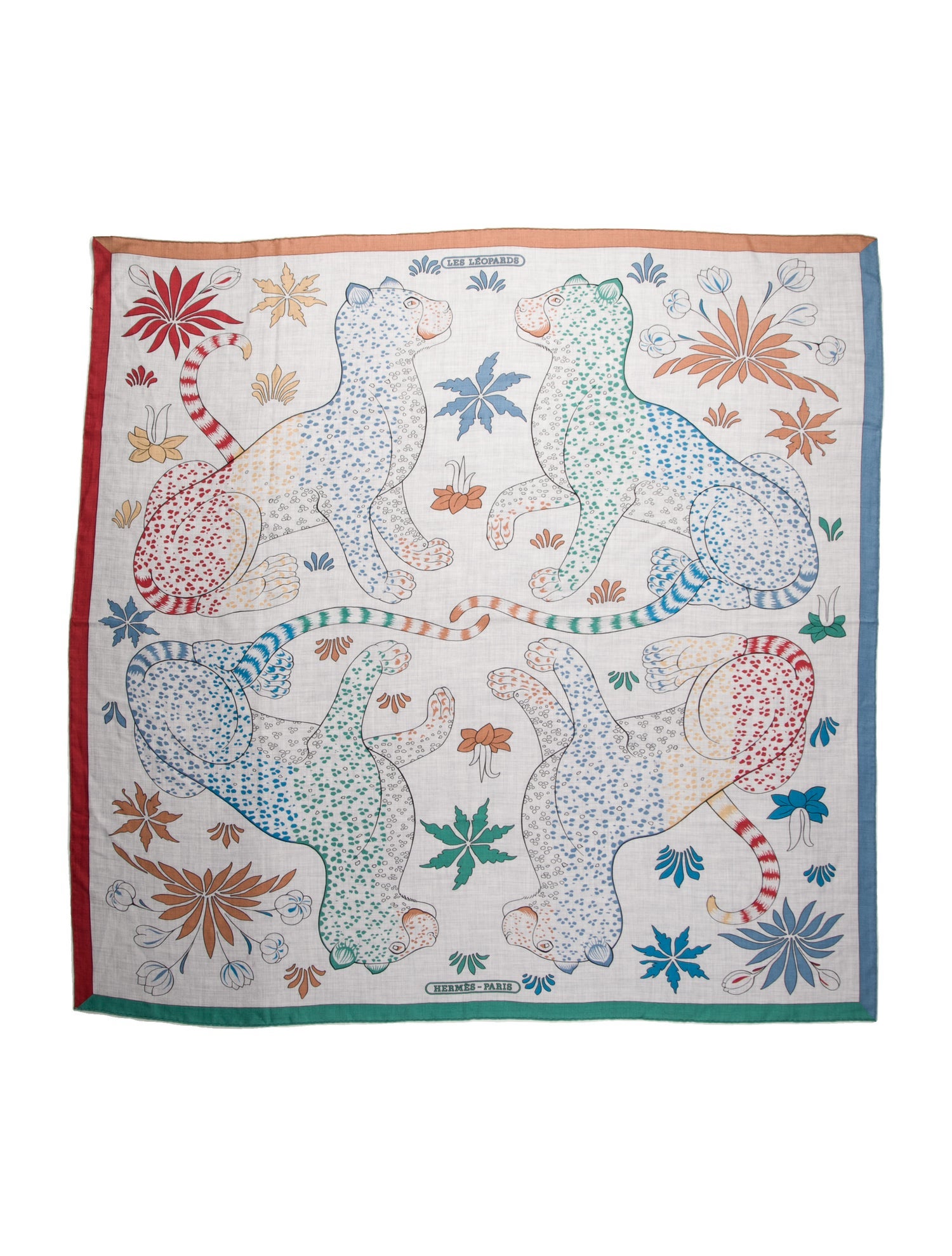 Hermès Les Léopards Cashmere Shawl